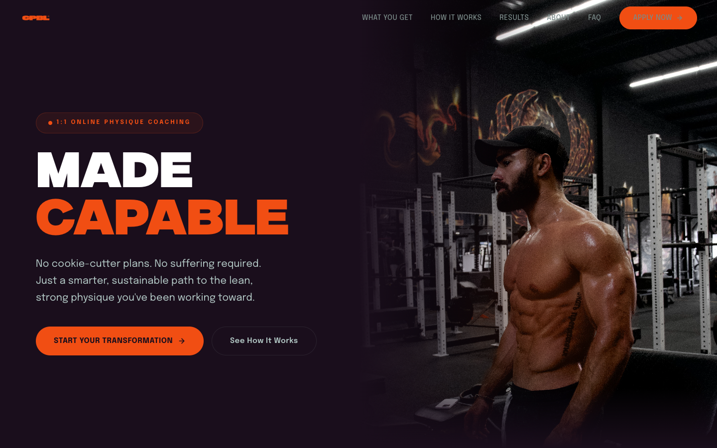 CPBL Physique coaching website